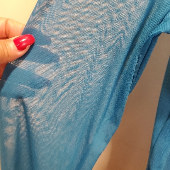 New York & Company 100% Nylon transparent blouse size M - Picture 6 of 10